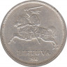 Монета. Литва. 5 литов 1936 год. Йонас Басанавичюс. рев.