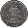 Монета. Багамские острова. 10 центов 2007 год. ав.