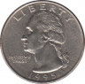  Монета. США. 25 центов 1995 год. Монетный двор D. ав.