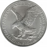 Монета. США. 1 доллар 2023 год. Шагающая свобода, орел с дубовой веткой.