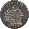 Монета. Острова Гилберта (Кирибати). 1 доллар 2014 год. "Тринидад". ав.