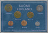 Монеты. Финляндия. Набор разменных монет в буклете. 1974 год. ав.