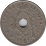 Монета. Бельгия. 25 сантимов 1921 год. BELGIQUE. ав.