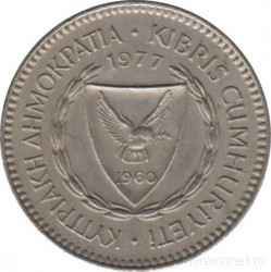 Монета. Кипр. 50 милей 1977 год.