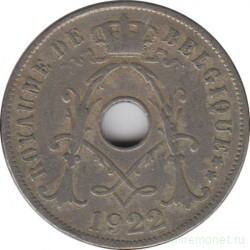 Монета. Бельгия. 25 сантимов 1922 год. BELGIQUE.