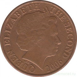 Монета. Великобритания. Джерси. 1 пенни 2006 год.