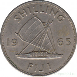 Монета. Фиджи. 1 шиллинг 1965 год.