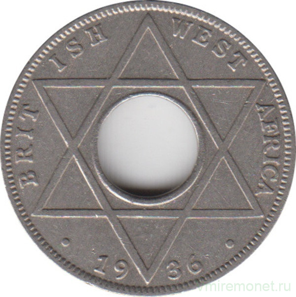 Монета. Британская Западная Африка. 1/10 пенни 1936 год. Эдуард VIII. KN.