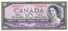 Банкнота. Канада. 10 долларов 1954 год. Тип 69b.