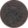 Монета. Бельгия. 1 сантим 1873 год. (des Belges). ав.