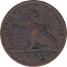 Монета. Бельгия. 1 сантим 1873 год. (des Belges). рев.