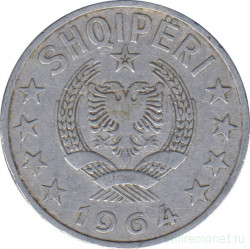 Монета. Албания. 1 лек 1964 год.