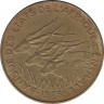 Монета. Центральноафриканский экономический и валютный союз (ВЕАС). 10 франков 1975 год. ав.