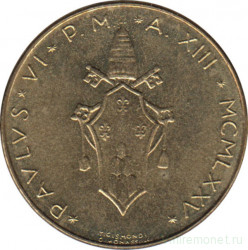 Монета. Ватикан. 20 лир 1975 год. Благородный олень.