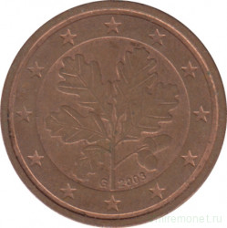 Монета. Германия. 2 цента 2003 год. (G).