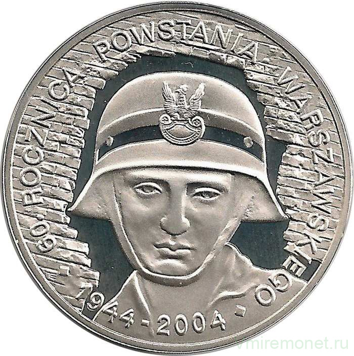 Монета. Польша. 10 злотых 2004 год. 60 лет Варшавского восстания.