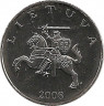 Реверс. Монета. Литва. 1 лит 2008 год.