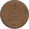 Монета. Южно-Африканская республика. 1 цент 1971 год. ав.