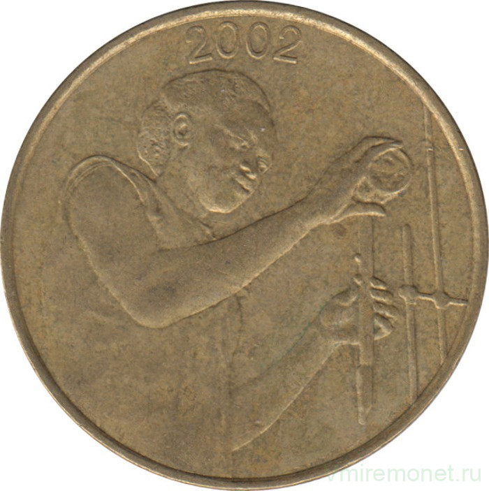 Монета. Западноафриканский экономический и валютный союз (ВСЕАО). 25 франков 2002 год.