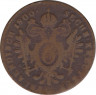 Монета. Австрийская империя. 6 крейцеров 1800 год. Монетный двор G. рев.