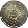 Монета. Мальта. 2 евро 2012 год. 10 лет наличного обращения евро. ав