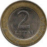 Аверс.Монета. Литва. 2 лита 2009 год.