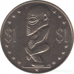 Монета. Острова Кука. 1 доллар 1974 год.