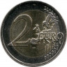 Монета. Латвия. 2 евро 2016 год. Корова. рев
