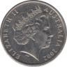 Монета. Австралия. 10 центов 2002 год. ав.