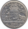 Монета. Австралия. 1 флорин (2 шиллинга) 1962 год. ав.