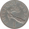 Монета. Танзания. 1 шиллинг 1974 год. рев.