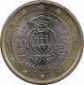 Аверс. Монета. Сан-Марино. 1 евро 2015 год.