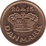 Монета. Дания. 50 эре 2015 год. ав.