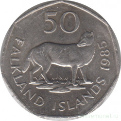 Монета. Фолклендские острова. 50 пенсов 1985 год.