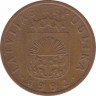 Монета. Латвия. 2 сантима 1992 год. ав.