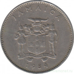Монета. Ямайка. 10 центов 1984 год.