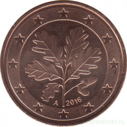 Монета. Германия. 5 центов 2016 год. (A).