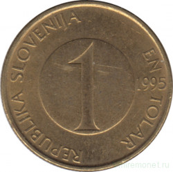 Монета. Словения. 1 толар 1995 год (Б). 