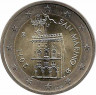 Аверс. Монета. Сан-Марино. 2 евро 2011 год.