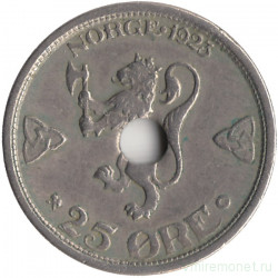 Монета. Норвегия. 25 эре 1923 год.