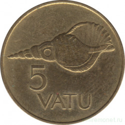 Монета. Вануату. 5 вату 1990 год.