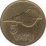 Монета. Вануату. 5 вату 1990 год. рев.