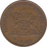 Монета. Тринидад и Тобаго. 5 центов 1990 год. ав.