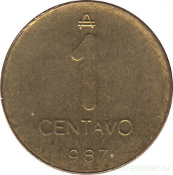 Монета. Аргентина. 1 сентаво 1987 год.