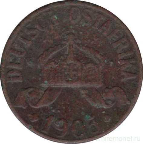 Монета. Германская Восточная Африка. 1 геллер 1905 год. А.