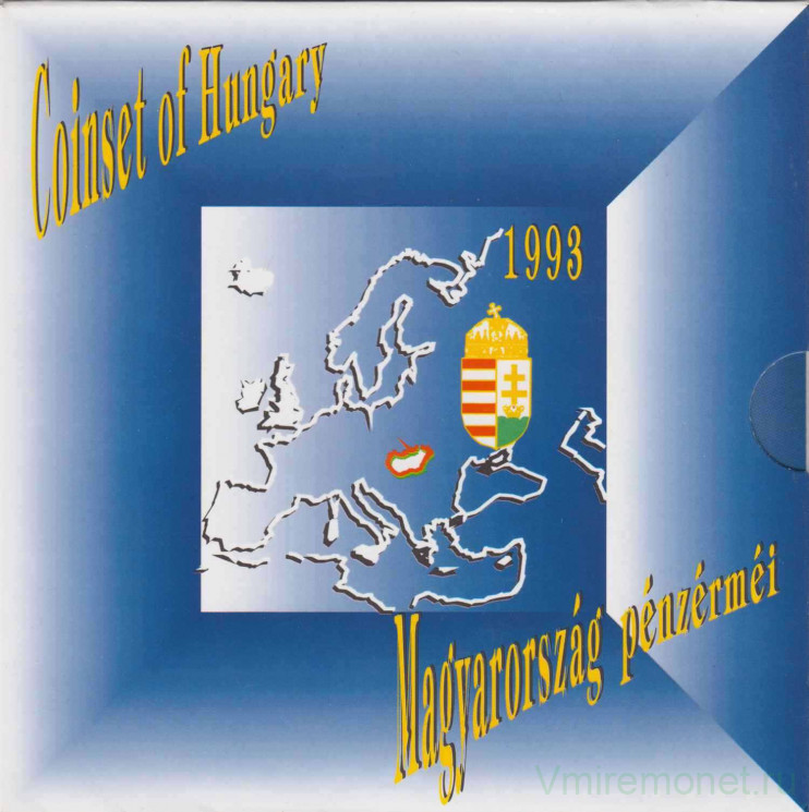 Монеты. Венгрия. Набор разменных монет в буклете. 1993 год.