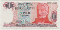 Банкнота. Аргентина. 1 песо 1983 год. Тип B.