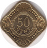 Монета. Нидерландские Антильские острова. 50 центов 1999 год. ав.