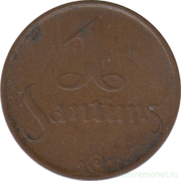 Монета. Латвия. 1 сантим 1922 год.