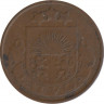 Монета. Латвия. 1 сантим 1922 год. рев.